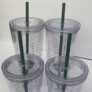 Starbucks 4 Logo Plastic Cold Cups